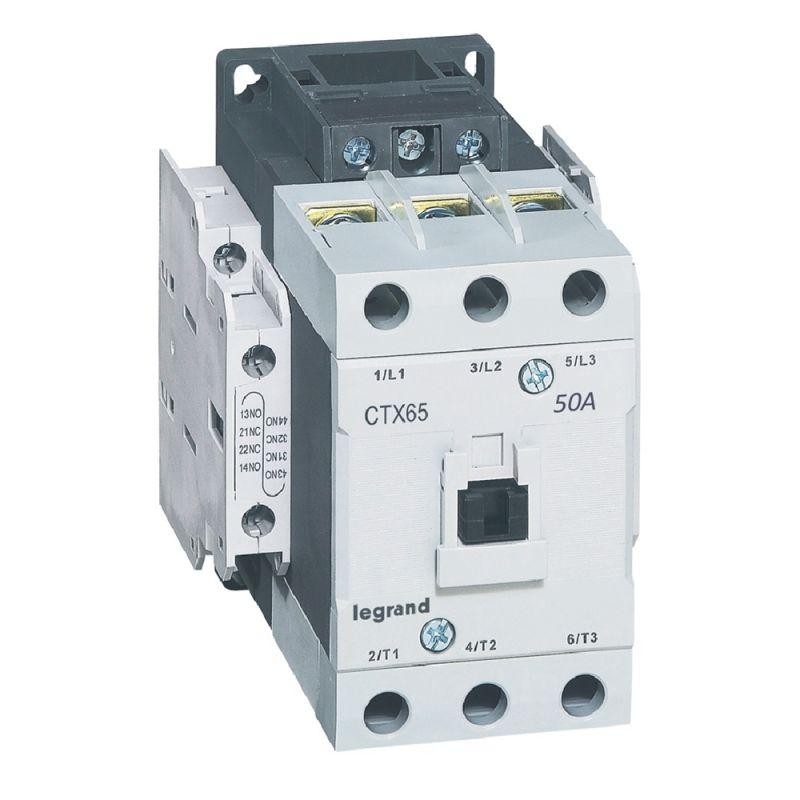 Контактор CTX3 3п 50А кат. 230В AC 2НО+2НЗ Leg 416146 Контактор CTX3 3п 50А кат. 230В AC 2НО+2НЗ Leg 416146