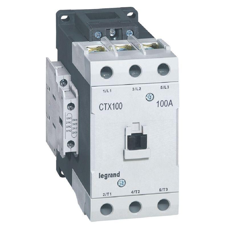 Контактор CTX3 3п 100А кат. 230В AC 2НО+2НЗ Leg 416226 Контактор CTX3 3п 100А кат. 230В AC 2НО+2НЗ Leg 416226