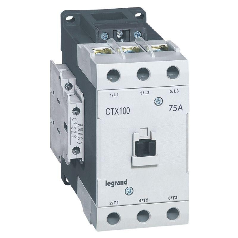Контактор CTX3 3п 75А кат. 230В AC 2НО+2НЗ Leg 416186 Контактор CTX3 3п 75А кат. 230В AC 2НО+2НЗ Leg 416186