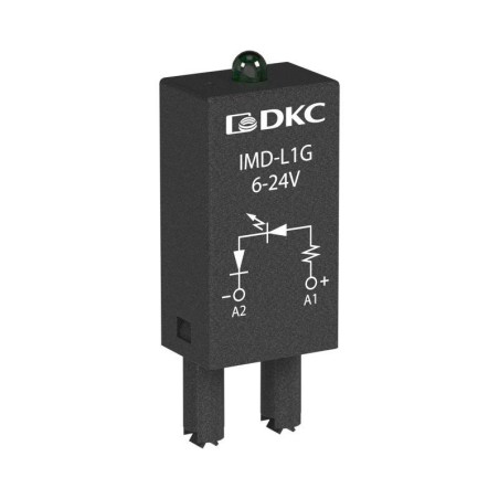 Модуль индикации и защиты LED зел.+диод (A1+) 110-240В DC DKC IMD-LD3G