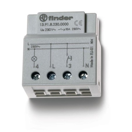 Реле шаговое электронное 1NO 10А 230В AC монтаж в коробке IP20 FINDER 139182300000PAS