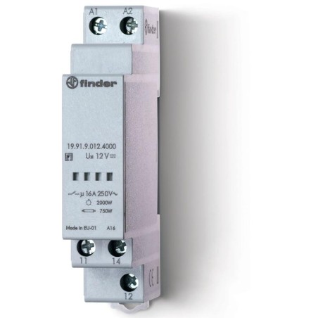 Реле модульное силовое моностабильное 1CO 16А AgSnO2 24В DC 17.5мм IP20 FINDER 199190244000PAS