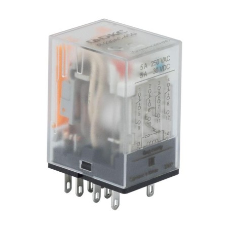 Реле одиночное 4 перекидных контакта 220В DC DKC IR-220DC-4CO