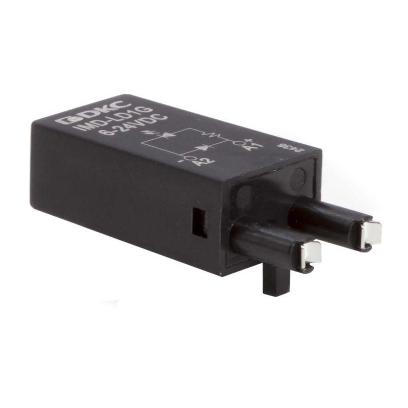 Модуль индикации и защиты LED зел.+диод (A1+) 6-24В DC DKC IMD-LD1G Модуль индикации и защиты LED зел.+диод (A1+) 6-24В DC DKC IMD-LD1G