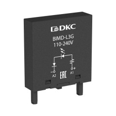 Модуль индикации и защиты LED зел.+варистор (A1+) 120В AC/DC DKC BIMD-LV3G
