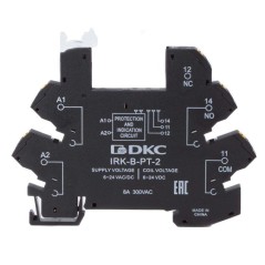 Колодка ультратонкая для реле RIS вх. напр. 6-24В DC push-in клеммы DKC IRK-B-PT-1