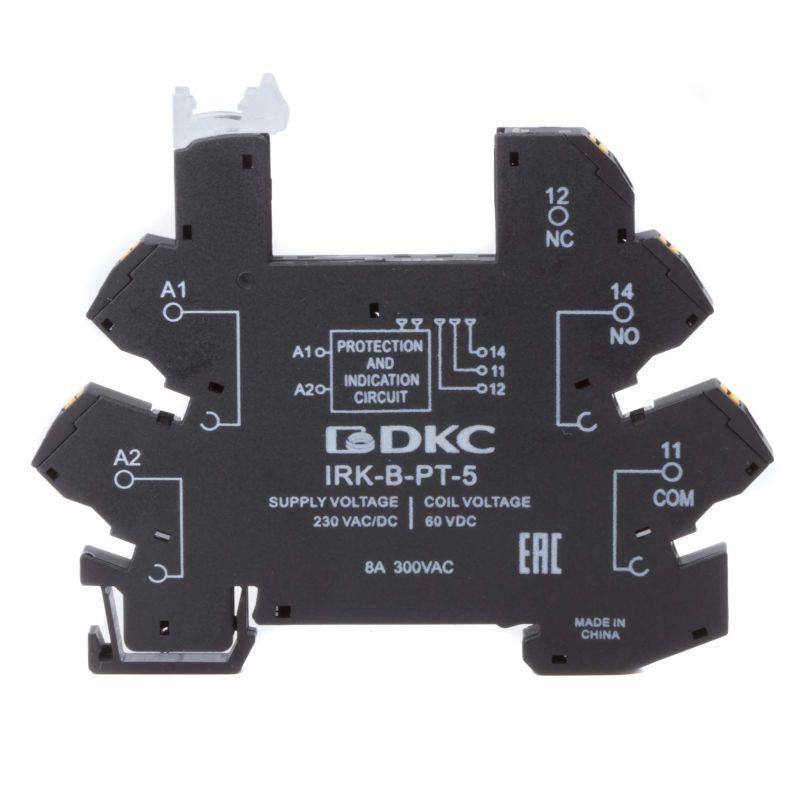 Колодка ультратонкая для реле RIS вх. напр. 230В AC/DC push-in клеммы DKC IRK-B-PT-5 Колодка ультратонкая для реле RIS вх. напр. 230В AC/DC push-in клеммы DKC IRK-B-PT-5