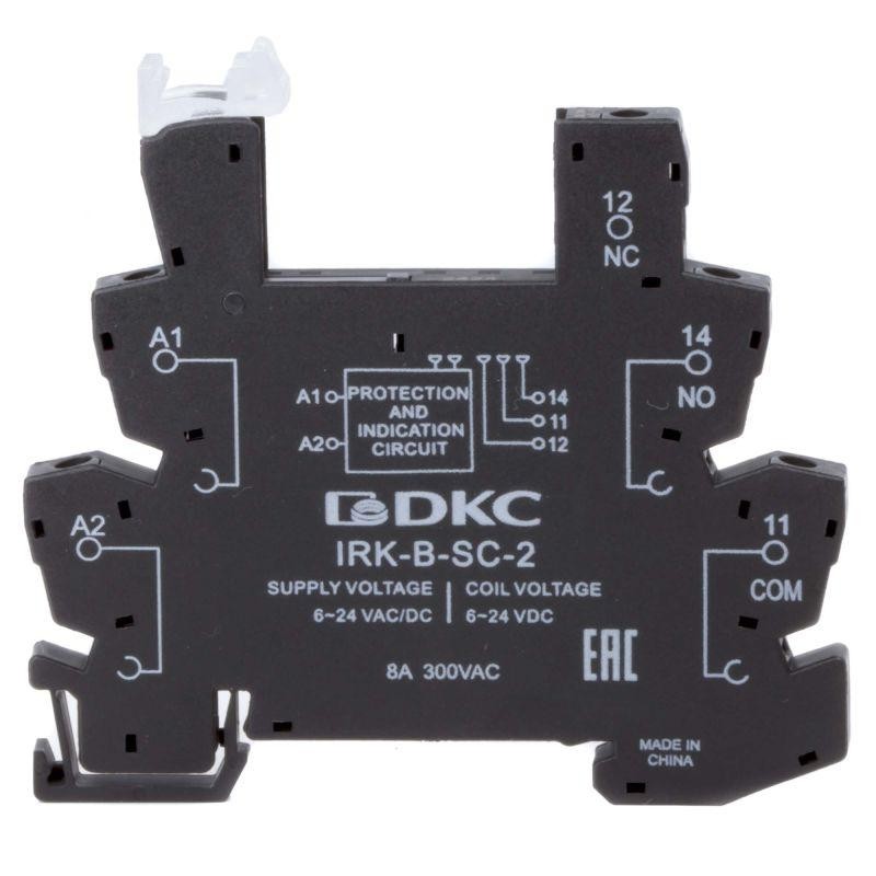 Колодка ультратонкая для реле RIS вх. напр. 110В AC/DC винт. клеммы DKC IRK-B-SC-4 Колодка ультратонкая для реле RIS вх. напр. 110В AC/DC винт. клеммы DKC IRK-B-SC-4