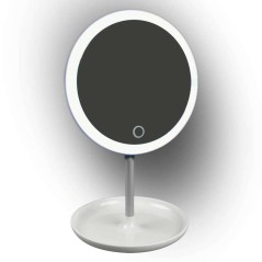 Светильник настольный TLD-590 White/LED/80Lm/6000K/Dimmer зеркало 4Вт встроен. аккум. 3.7В/600мА.ч сенсорный выкл. диммер бел. U