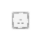 Розетка 2-м СП Эпика USB-C механизм бел. EKF UP1-SOW-2USBC Розетка 2-м СП Эпика USB-C механизм бел. EKF UP1-SOW-2USBC