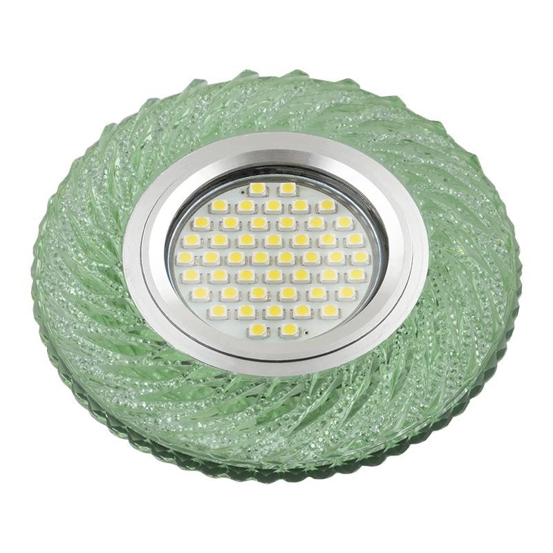 Светильник DLS-L137 GU5.3 GLASSY/GREEN GU5.3 встраив. доп. светодиод. подсветка 3Вт без лампы стекло Fametto UL-00003867 Светильник DLS-L137 GU5.3 GLASSY/GREEN GU5.3 встраив. доп. светодиод. подсветка 3Вт без лампы стекло Fametto UL-00003867