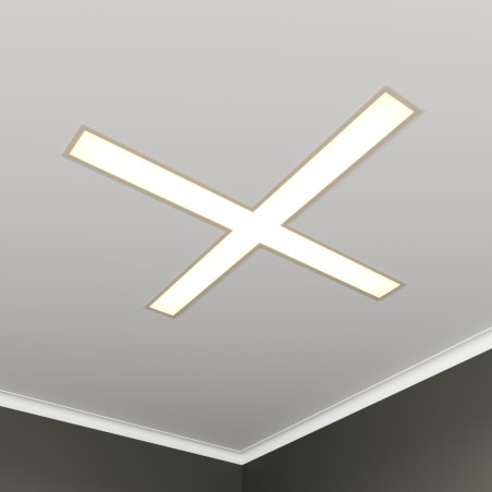 Светильник светодиодный RVE-LBX-KRESCENT-1030-V 53Вт 4000К 1030х1030х100мм S80мм крест встраив. бел. RVElektro RVE00003166