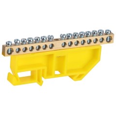 Шина NO-224-92 PE земля на DIN-изоляторе ШНИ-6х9-14-Д желт. Эра Б0062965