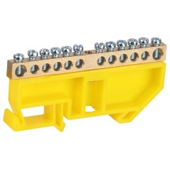 Шина NO-224-91 PE земля на DIN-изоляторе ШНИ-6х9-12-Д желт. Эра Б0062837