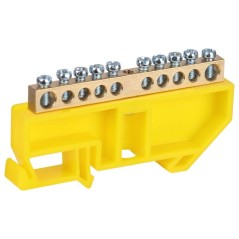 Шина NO-224-90 PE земля на DIN-изоляторе ШНИ-6х9-10-Д желт. Эра Б0062913