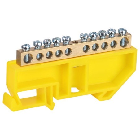 Шина NO-224-90 PE земля на DIN-изоляторе ШНИ-6х9-10-Д желт. Эра Б0062913