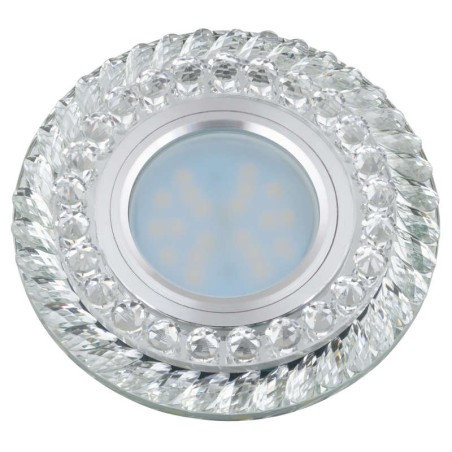 Светильник декоративный Luciole DLS-L132 GU5.3 CHROME/CLEAR GU5.3 встраив. доп. светодиод. подсветка 3Вт без лампы основание мет