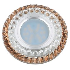 Светильник декоративный Luciole DLS-L132 GU5.3 CHROME/BROWN GU5.3 встраив. доп. светодиод. подсветка 3Вт без лампы основание мет