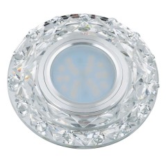 Светильник декоративный Luciole DLS-L130 GU5.3 CHROME/CLEAR GU5.3 встраив. доп. светодиод. подсветка 3Вт без лампы основание мет