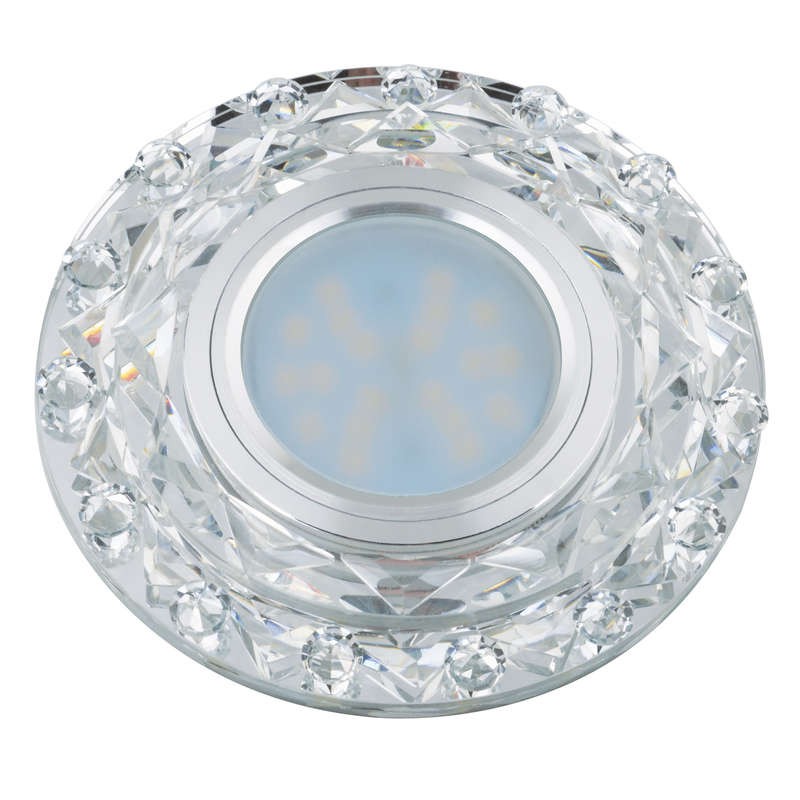 Светильник декоративный Luciole DLS-L130 GU5.3 CHROME/CLEAR GU5.3 встраив. доп. светодиод. подсветка 3Вт без лампы основание мет Светильник декоративный Luciole DLS-L130 GU5.3 CHROME/CLEAR GU5.3 встраив. доп. светодиод. подсветка 3Вт без лампы основание мет