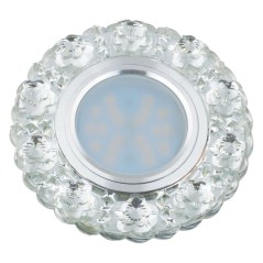 Светильник декоративный Luciole DLS-L129 GU5.3 CHROME/CLEAR GU5.3 встраив. доп. светодиод. подсветка 3Вт без лампы основание мет
