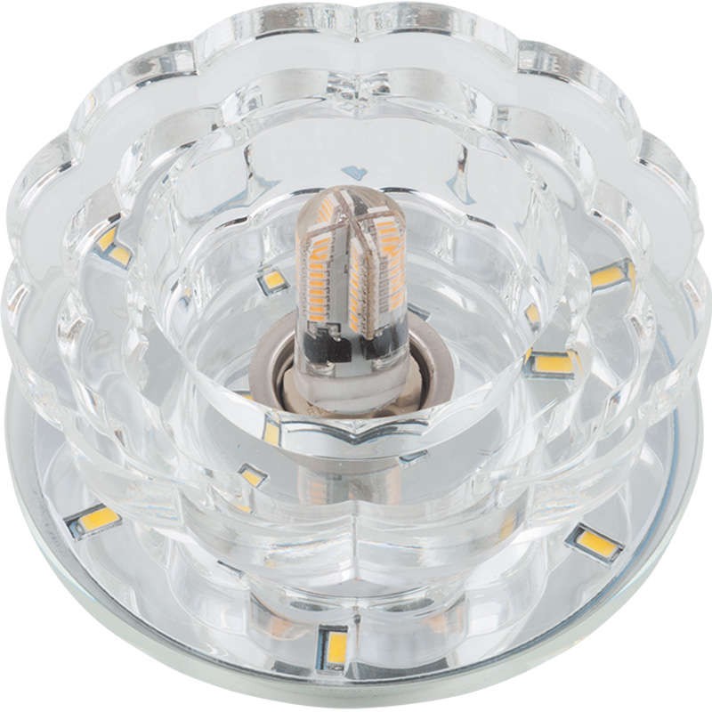 Светильник декоративный Luciole DLS-L124 G9 GLASSY/CLEAR G9 встраив. доп. светодиод. подсветка 3Вт без лампы основание стекло зе