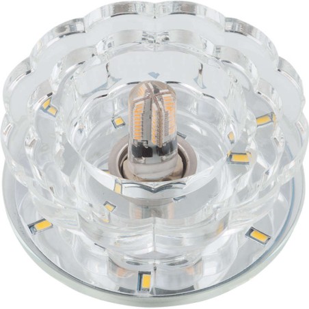 Светильник декоративный Luciole DLS-L124 G9 GLASSY/CLEAR G9 встраив. доп. светодиод. подсветка 3Вт без лампы основание стекло зе