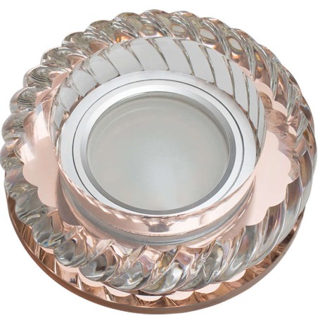 Светильник декоративный Luciole DLS-L123 GU5.3 BRONZE/CLEAR GU5.3 встраив. доп. светодиод. подсветка 3Вт без лампы основание сте