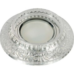 Светильник декоративный Luciole DLS-L105 GU5.3 CHROME/CLEAR GU5.3 встраив. доп. светодиод. подсветка 3Вт без лампы основание мет