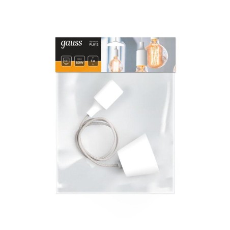 Светильник Decor E27 IP20 200-240В 1м подвесной бел. GAUSS PL012