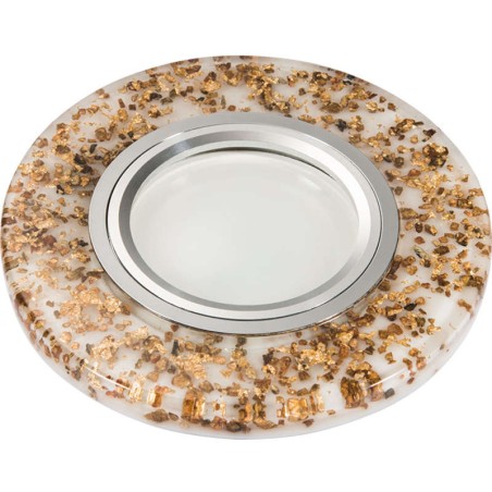 Светильник декоративный Luciole DLS-L108 GU5.3 CHROME/WHITE GU5.3 встраив. доп. светодиод. подсветка 3Вт без лампы основание мет