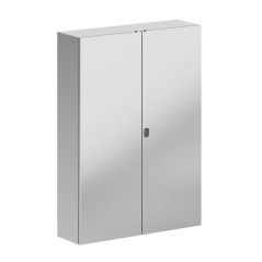 Корпус навесной STH с М/П двухдверный из нержавеющей стали AISI304 1400х1000х300мм с фланцем DKC R5STH1413F-304
