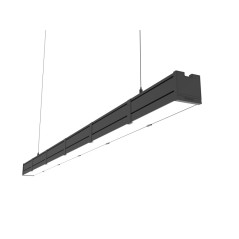 Светильник светодиодный Mercury Pro GL 1516х66х68 50Вт 3000К CRI90 подвесной/накладной рассеив. опал закал. стекло RAL9005 черн.
