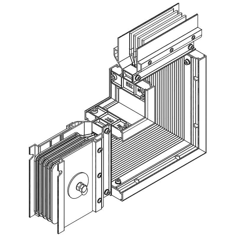 Секция угловая вверх н/2 2500А Al 3L+N+PER IP55 тран. IEK LB-2500A4-35-F-LUF Секция угловая вверх н/2 2500А Al 3L+N+PER IP55 тран. IEK LB-2500A4-35-F-LUF