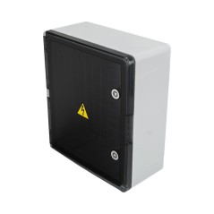 Корпус пластиковый ЩМПп с прозрачной дверцей 370х325х150мм IP65 Rexant 11-0455