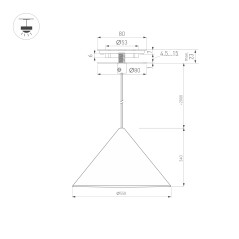 Светильник светодиодный SP-MAKOTO-R550-14W Warm2700 BK 36deg 230В TRIAC IP20 металл Arlight 054401
