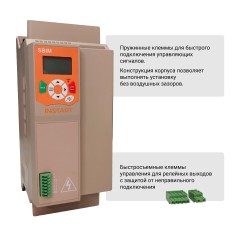 Устройство плавного пуска SBIM -30/60-04, 30кВт, 60А, 3 ~400(380)B, IP20, байпас встроен, компактная серия, LCD рускоязычное мен