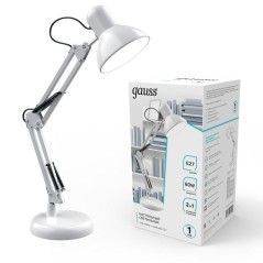 Светильник GTL 60Вт E27 струбцина и основание бел. GAUSS GT0021