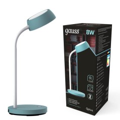 Светильник светодиодный настольный Qplus 8Вт 4000К 600лм 5В диммир. бирюз. GAUSS GT6023