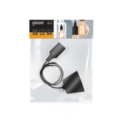 Светильник Decor E27 IP20 200-240В 1м подвесной черн. GAUSS PL011