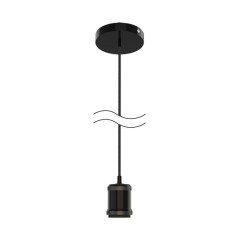 Светильник Decor E27 IP20 200-240В 1м подвесной черн. GAUSS PL021