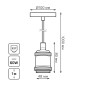 Светильник Decor E27 IP20 200-240В 1м подвесной бронз. GAUSS PL022 Светильник Decor E27 IP20 200-240В 1м подвесной бронз. GAUSS PL022