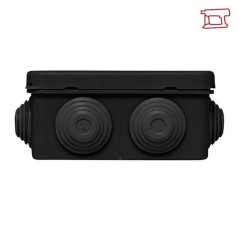 Коробка распаячная КМР-030-031 с крышкой наружная 85х85х40 8 мембранных вводов IP55 черн. EKF plc-kmr2-030-031-b