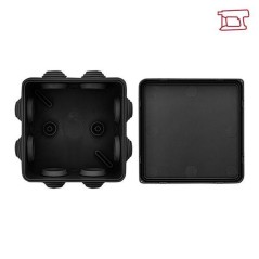 Коробка распаячная КМР-030-031 с крышкой наружная 85х85х40 8 мембранных вводов IP55 черн. EKF plc-kmr2-030-031-b