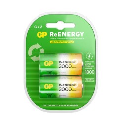 Аккумулятор C/HR14 ReEnergy 1.2В 3000мА.ч (блист.2шт) GP 20261