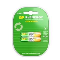 Аккумулятор AAA/HR03 ReEnergy 1.2В 750мА.ч (блист.2шт) GP 20264