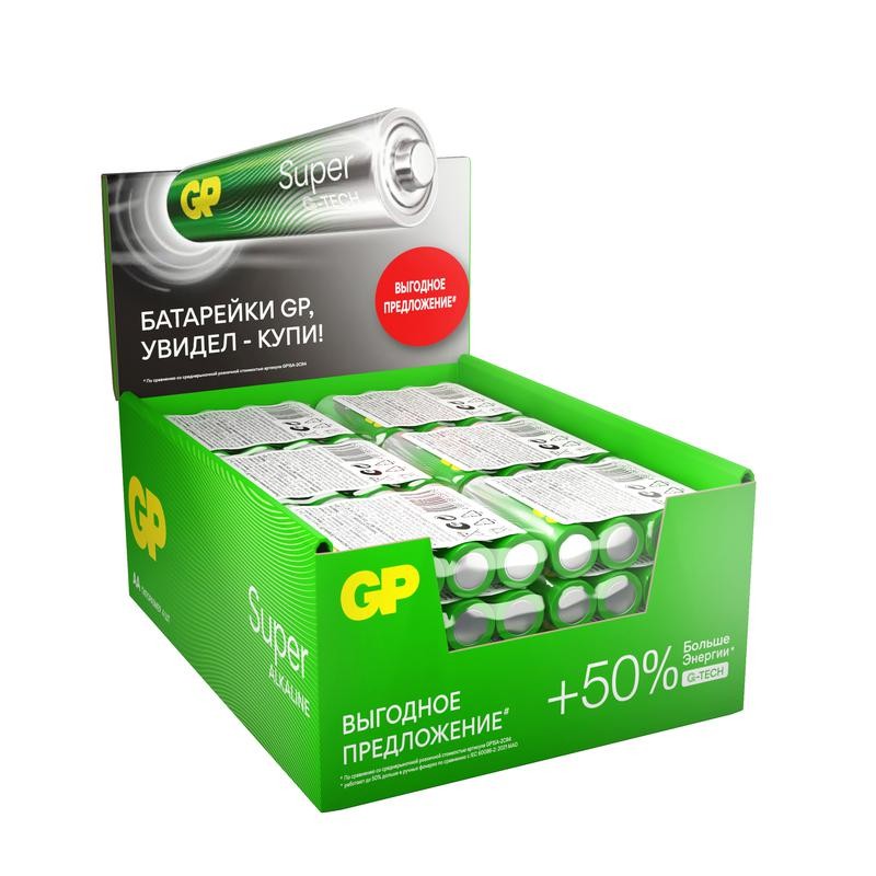 Элемент питания алкалиновый AA/LR6 1.5В Super Alkaline G-Tech (уп.4шт) GP 1211 Элемент питания алкалиновый AA/LR6 1.5В Super Alkaline G-Tech (уп.4шт) GP 1211