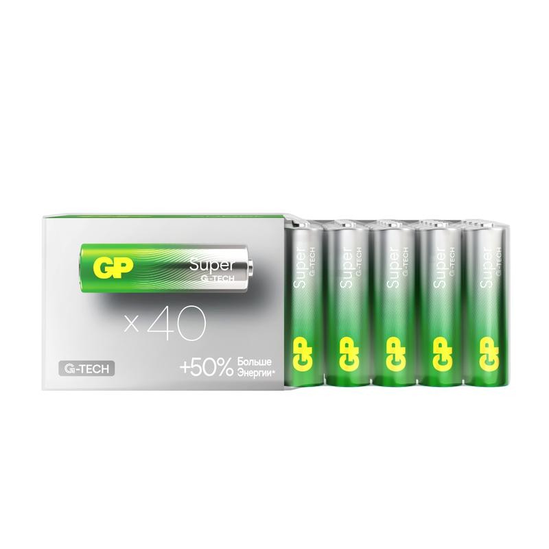 Элемент питания алкалиновый AA/LR6 1.5В Super Alkaline (уп.40шт) GP 1207 Элемент питания алкалиновый AA/LR6 1.5В Super Alkaline (уп.40шт) GP 1207