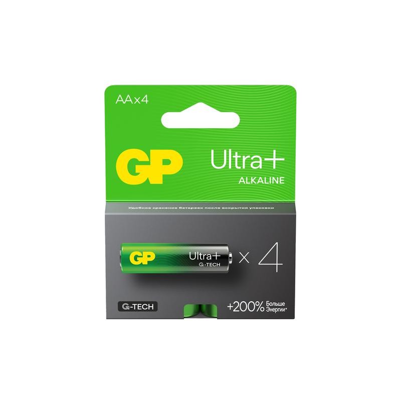 Элемент питания алкалиновый AA/LR6 1.5В Ultra Plus Alkaline G-Tech (блист.4шт) GP 1197 Элемент питания алкалиновый AA/LR6 1.5В Ultra Plus Alkaline G-Tech (блист.4шт) GP 1197