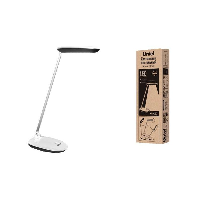 Светильник светодиодный TLD-531 Black-White/400лм/4500К/Dimmer черн./бел. Uniel UL-00000806